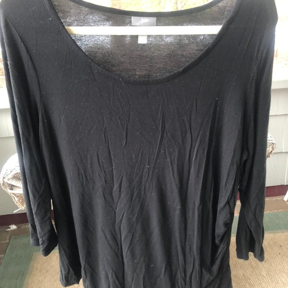 J. Jill Stretchy Black Long Sleeve Shirt (Large)